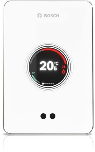 Bosch EasyControl CT 200 smart white thermostat with touchscreen and temperature display