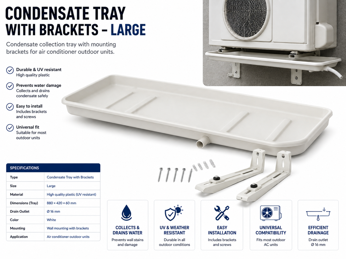 Condensate Tray with Brackets – Large