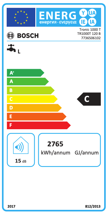 Bosch Tronic 1000 T TR1000T 120 B — Electric Water Heater, 115 l, vertical