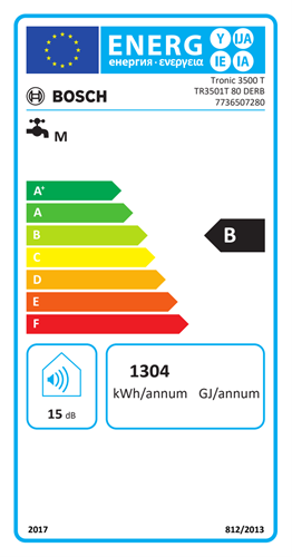 Bosch Tronic 3500 Flat TR3501T 80 DERB — Slim Electric Water Heater, 80 l