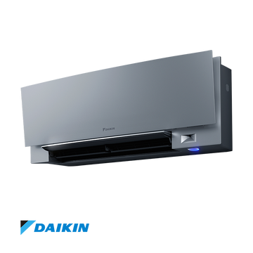 Daikin Emura 3 FTXJ20AS inverter air conditioner in sleek gray with Wi-Fi, energy class A+++, ultra-quiet operation, and modern design for rooms up to 15m².