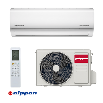 Nippon KFR 12DCB Eco Powerful inverter air conditioner with Wi-Fi, 12,000 BTU, energy-efficient A++/A+ cooling and heating, remote control, and quiet operation for rooms up to 23 square meters