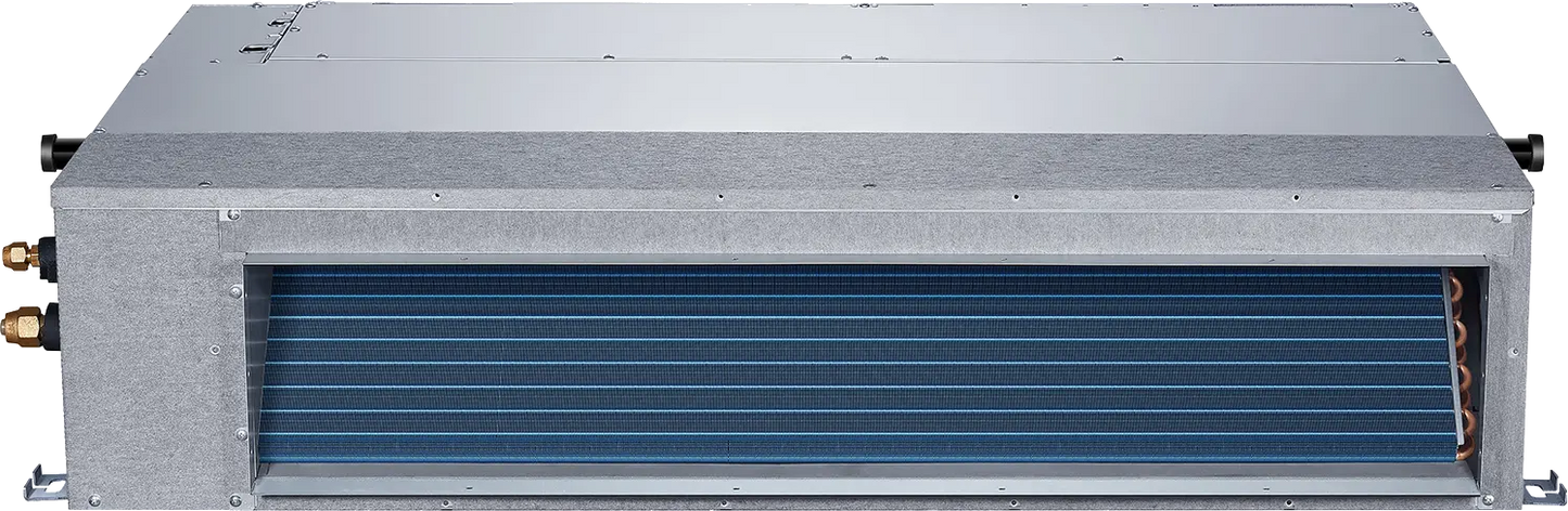 Bosch Climate 5000 ducted Inneneinheit for multi-split residential air conditioning with compact design, heating and cooling, energy-saving inverter technology.