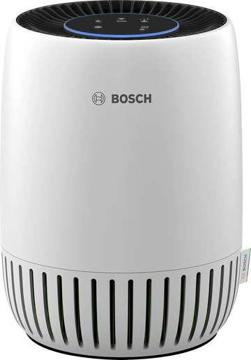 Compact Bosch Air 1000 air purifier with HEPA filter, USB-C charging, and automatic modes for rooms up to 500ft²