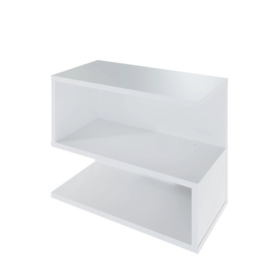 Levira White Shelf Bookcase Hessel – vue de face
