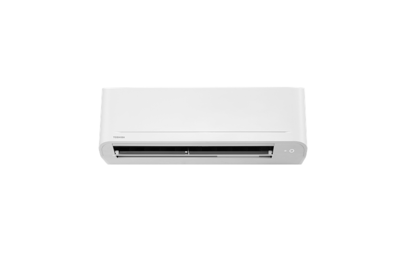 Toshiba Inverter Air Conditioner RAS-B13S4KVG-E white indoor unit with Wi-Fi and energy-efficient cooling and heating.