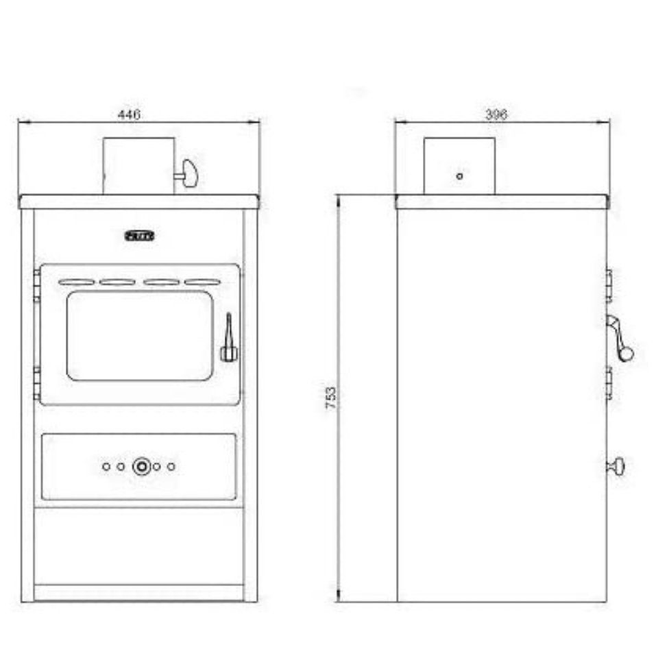 Kamin Prity K1, 9,5 kW 
