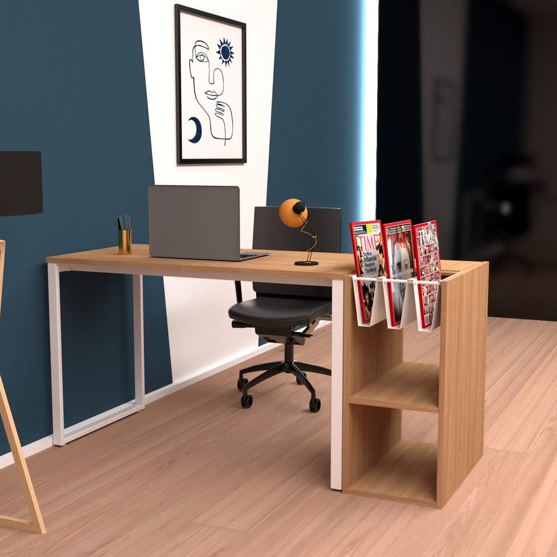 Regal Fulda – Modern Bookshelf for Elegant Storage White & Choco Cherry Levira