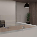 Levira Protection Screen Transparent Polycarbonat Bänkskärm – Sidovy
