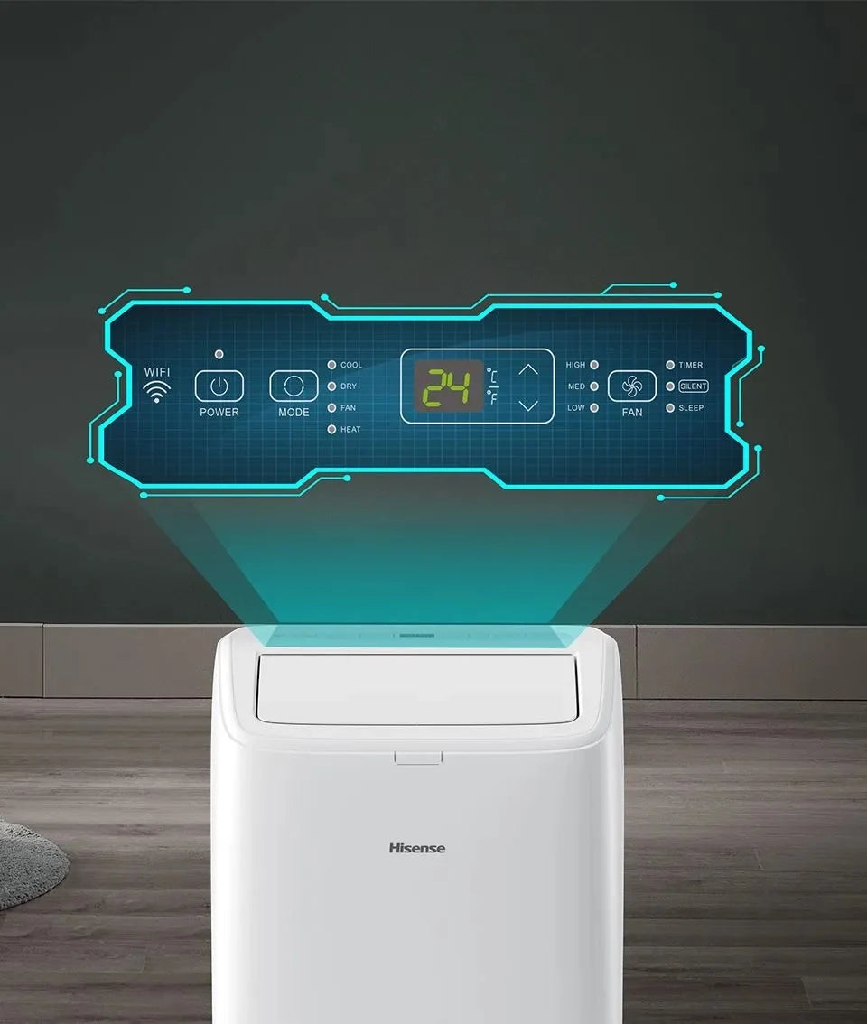 Hisense APH12QC Mobile Air Conditioner – Cooling & Heating, 12000 BTU / 3.5 kW, R290