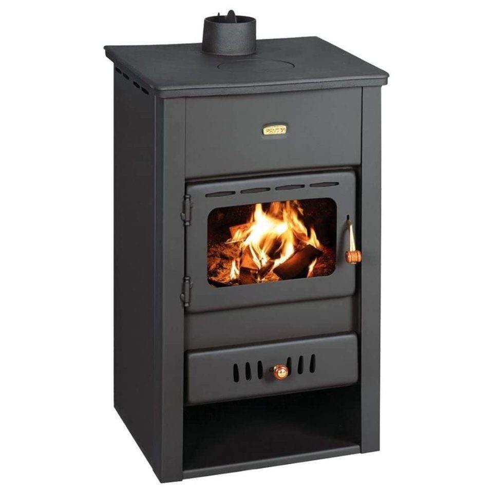Fireplace PRITY K2 CP energy efficiency label and specifications table