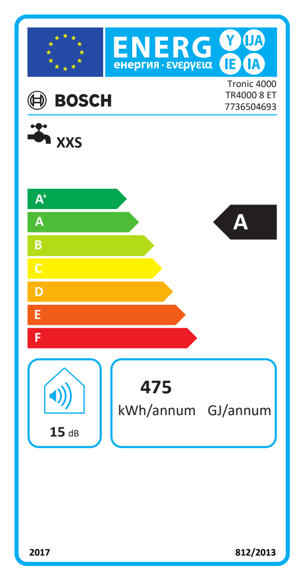 Compact Bosch electric instantaneous water heater Tronic 4000 ET with energy-saving design and easy installation