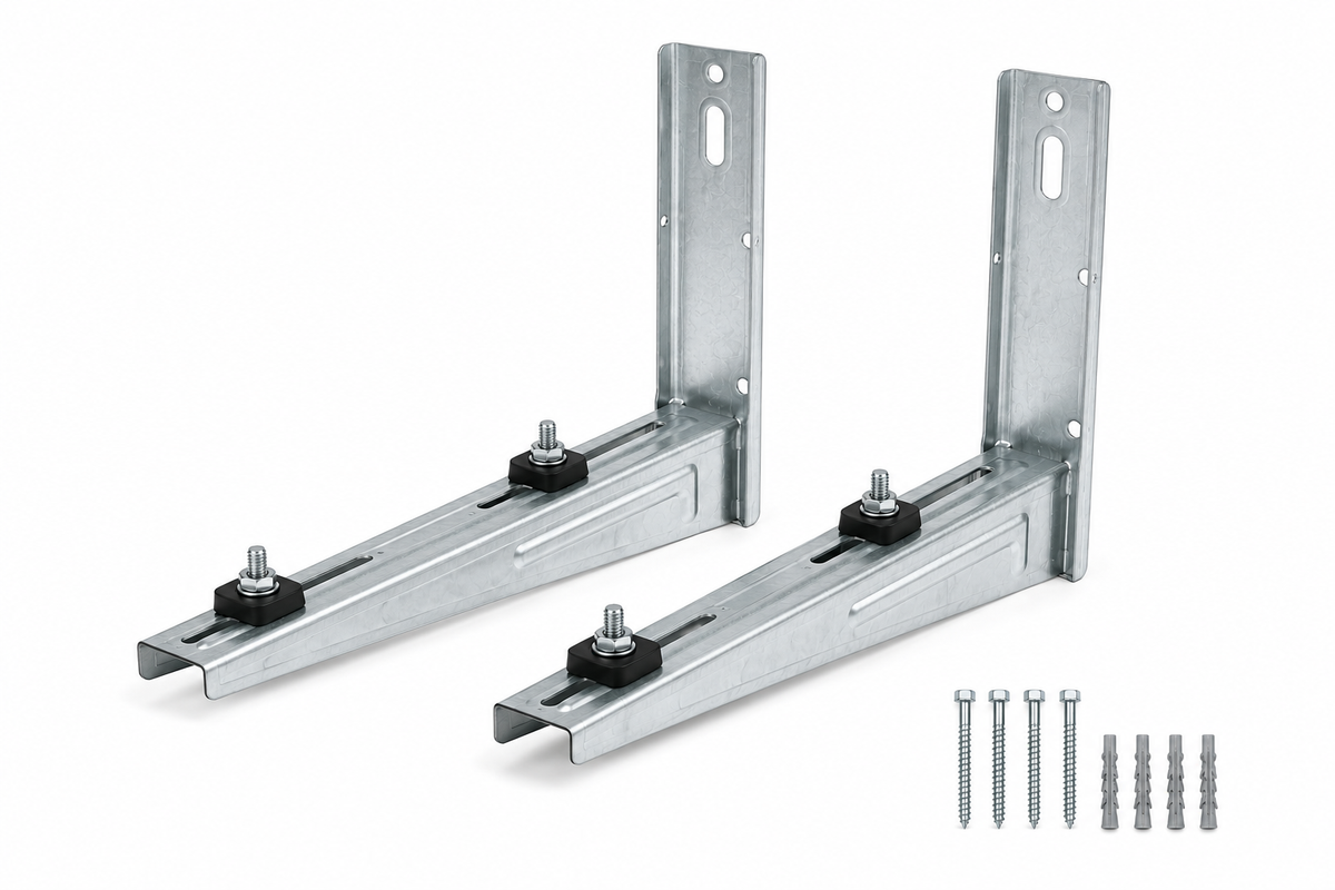 Air Conditioner Wall Bracket Galvanised 400×450×2.0 mm – Set of 2