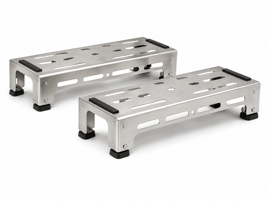 Klimaanlagen-Bodenständer Edelstahl 550×250 mm – 2er-Set
