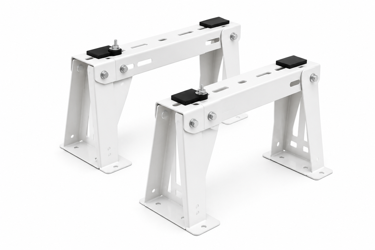 Air Conditioner Floor Stand White-Coated High 30 cm – Set of 2
