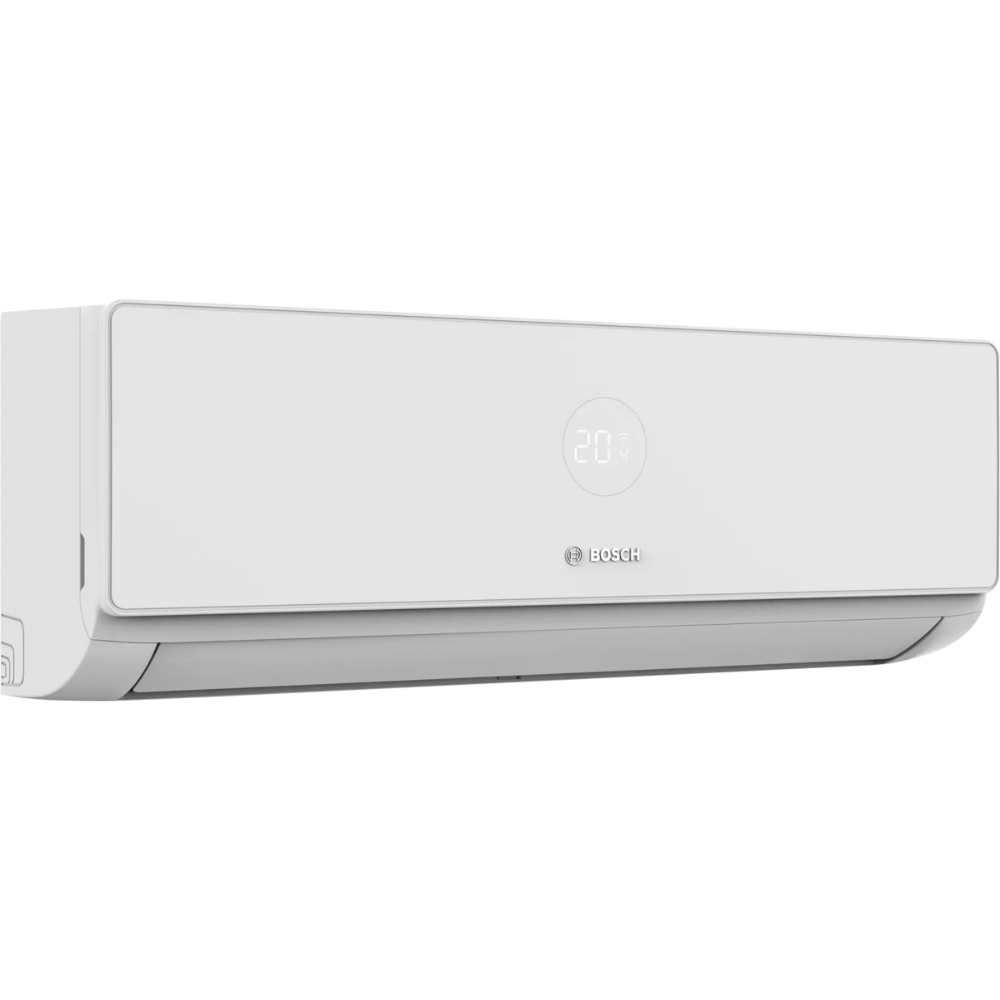 Bosch Climate 4000i inverter air conditioner 9000 BTU with digital display and sleek white design