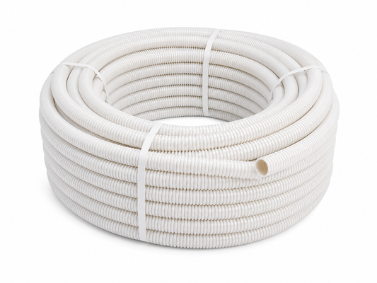 Corrugated PVC Condensate Drain Hose Ø32 mm (1-1/4″) – 50 m Roll