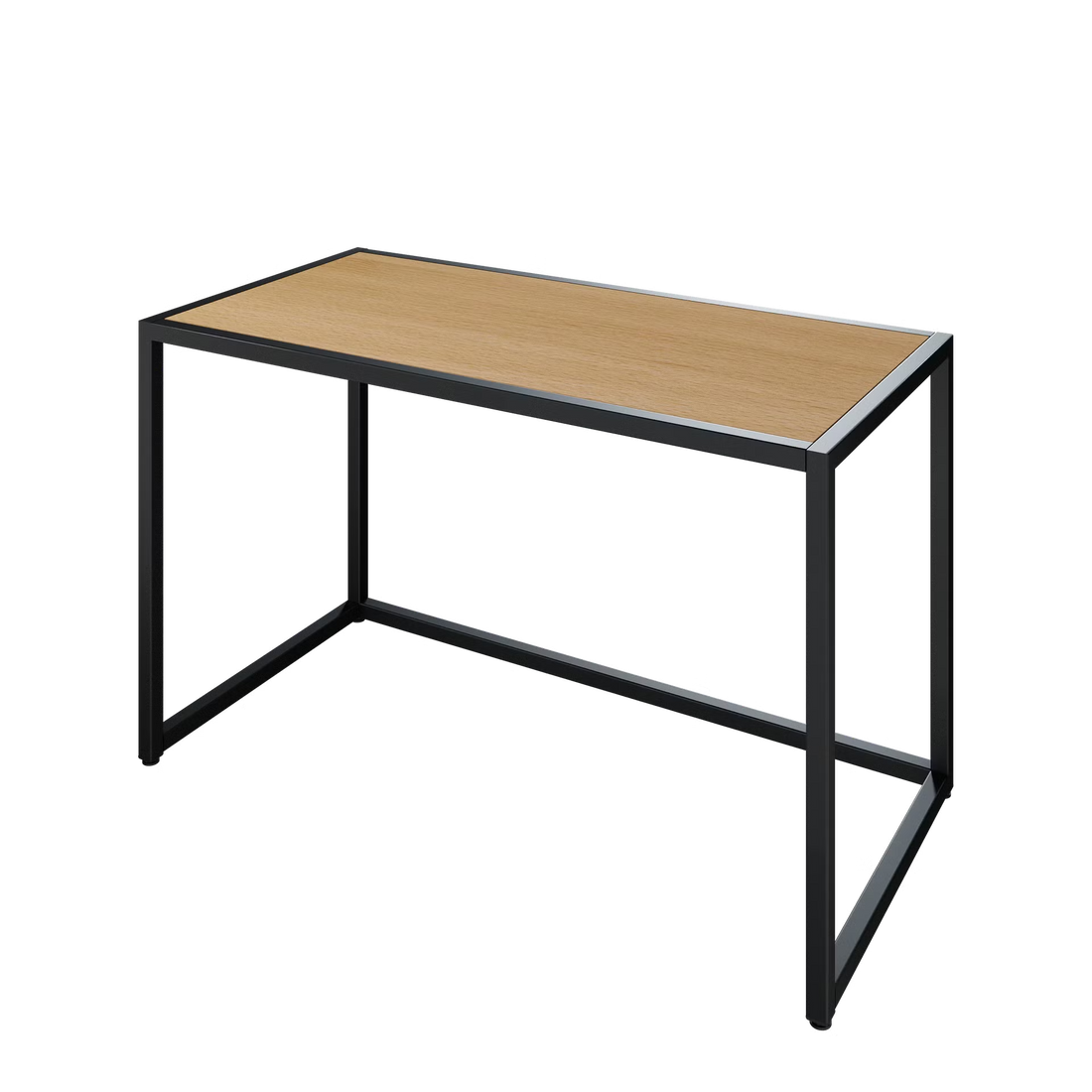 Adda Desk with modern industrial design, wood tabletop, and black steel frame for office or home workspace