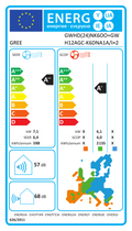 EU Energy Label GWHD(24)NK6OO+GWH12AGC-K6DNA1A/I×2 (EPREL 1972512)