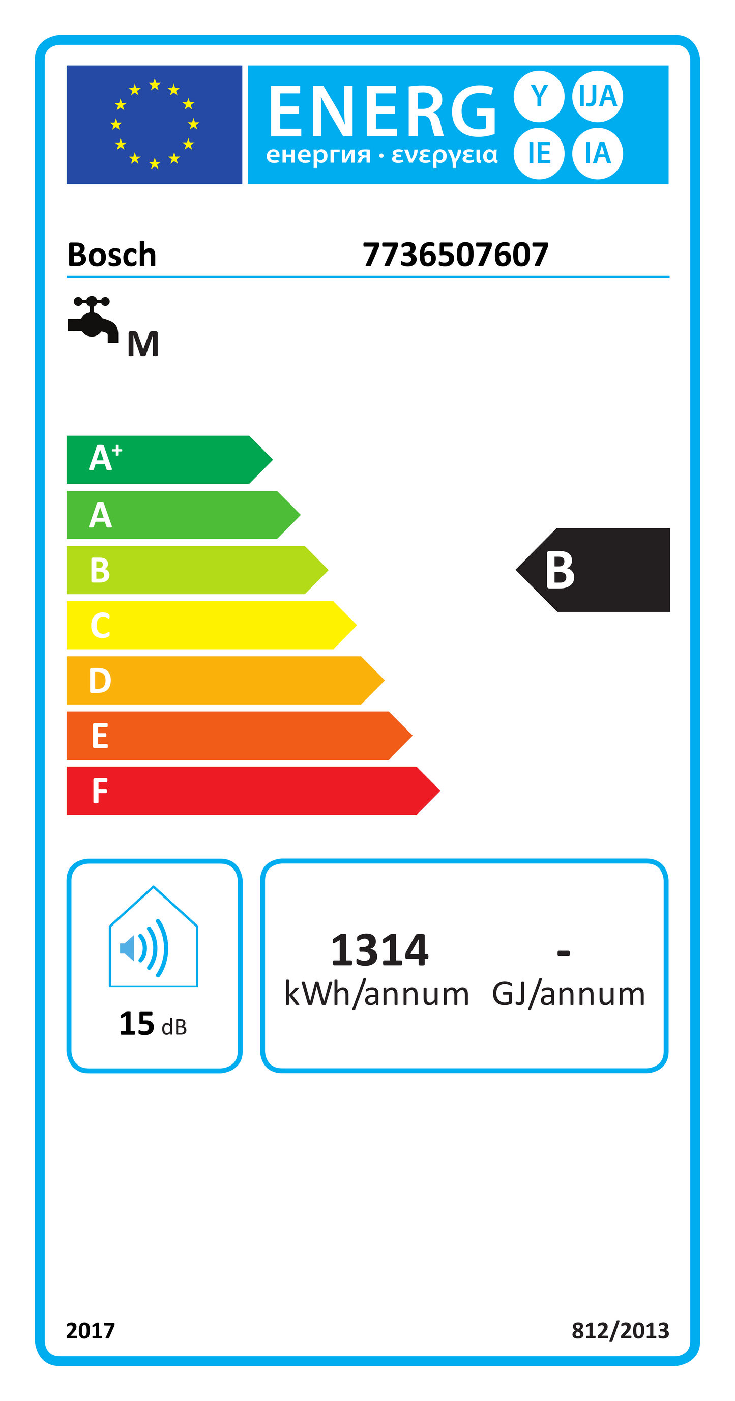 EU Energy Label 7736507607 (EPREL 2329930)