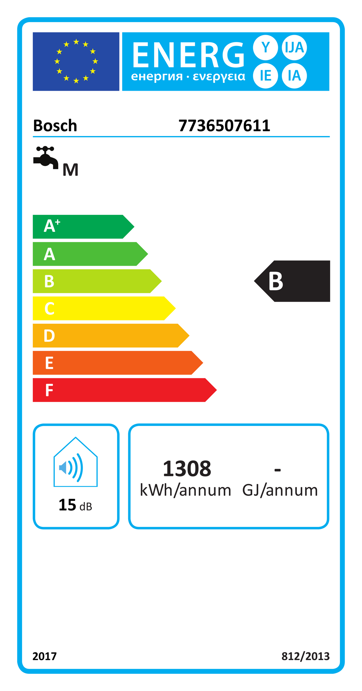 EU Energy Label 7736507611 (EPREL 2329934)