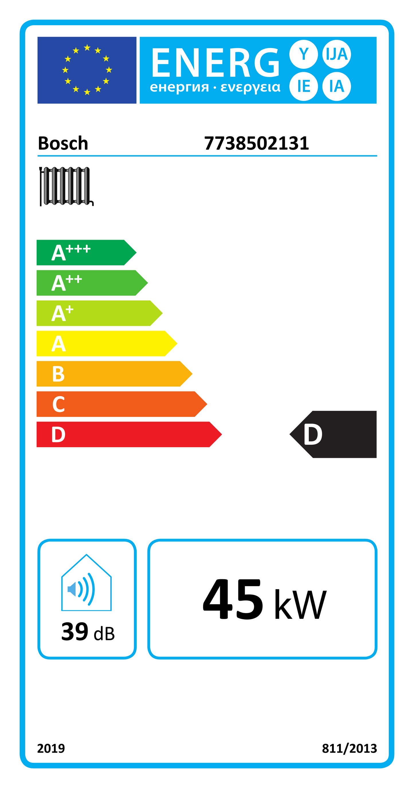 EU Energy Label 7738502131 (EPREL 82411)