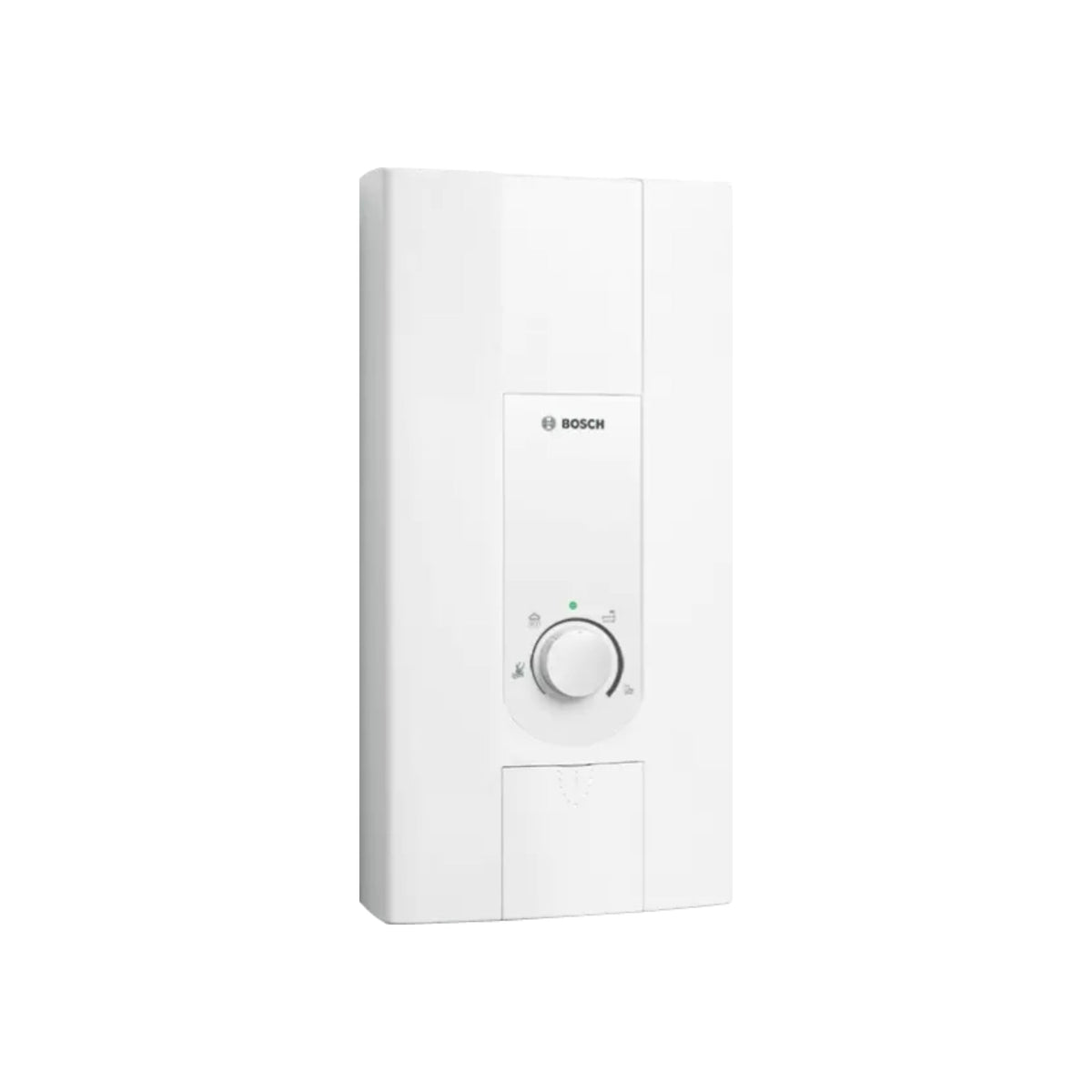 Bosch Tronic 5000 EB electric instantaneous water heater with digital temperature display and Clickfix installation technology