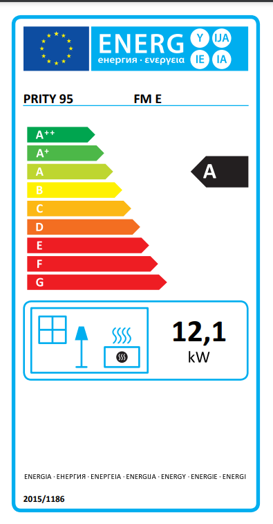 Fireplace PRITY FM E, 12 kW