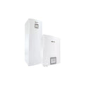 Heat pump Bosch Compress 6000 AW monobloc with built-in 190L boiler and solar coil, white compact indoor and outdoor units