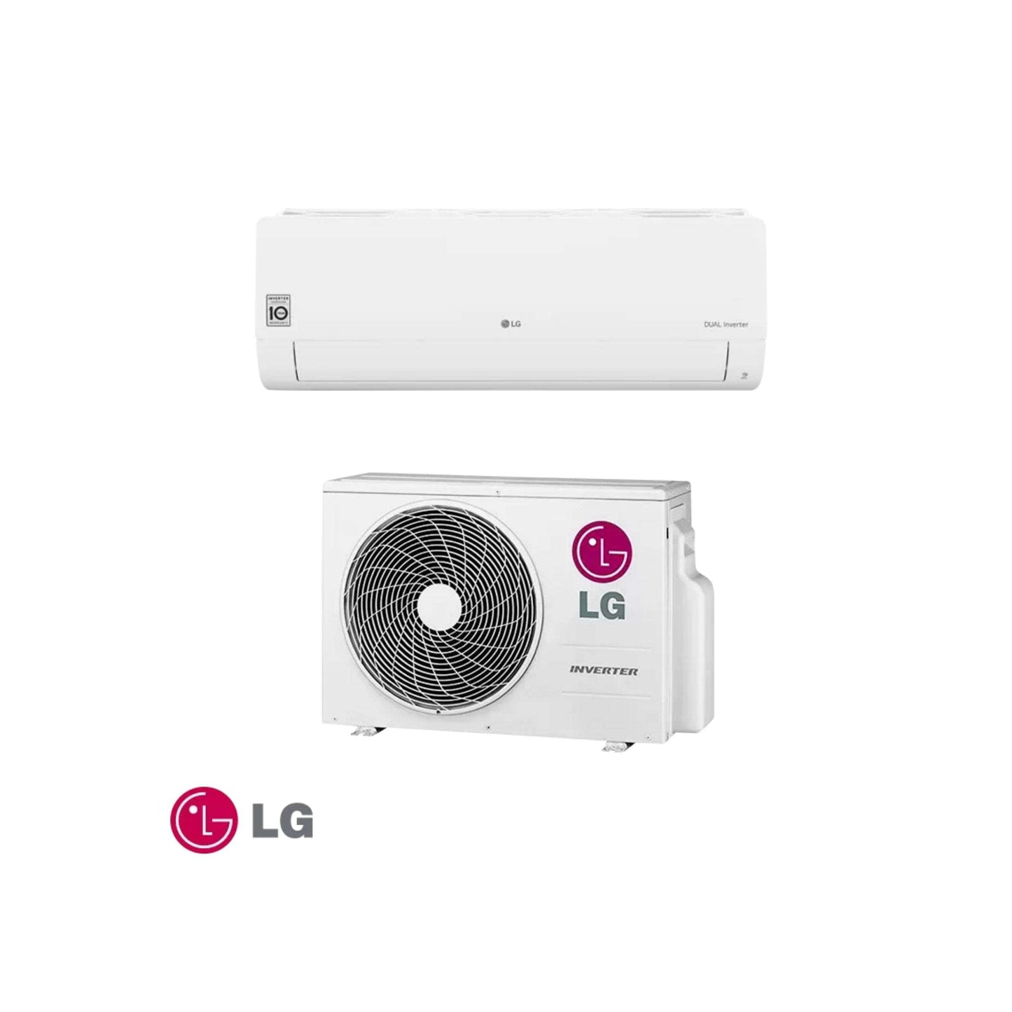 LG Inverter Klimaanlage S12EW NSJ UA3 12,000 BTU Wandmontage unit with outdoor compressor, energy efficient and Wi-Fi enabled