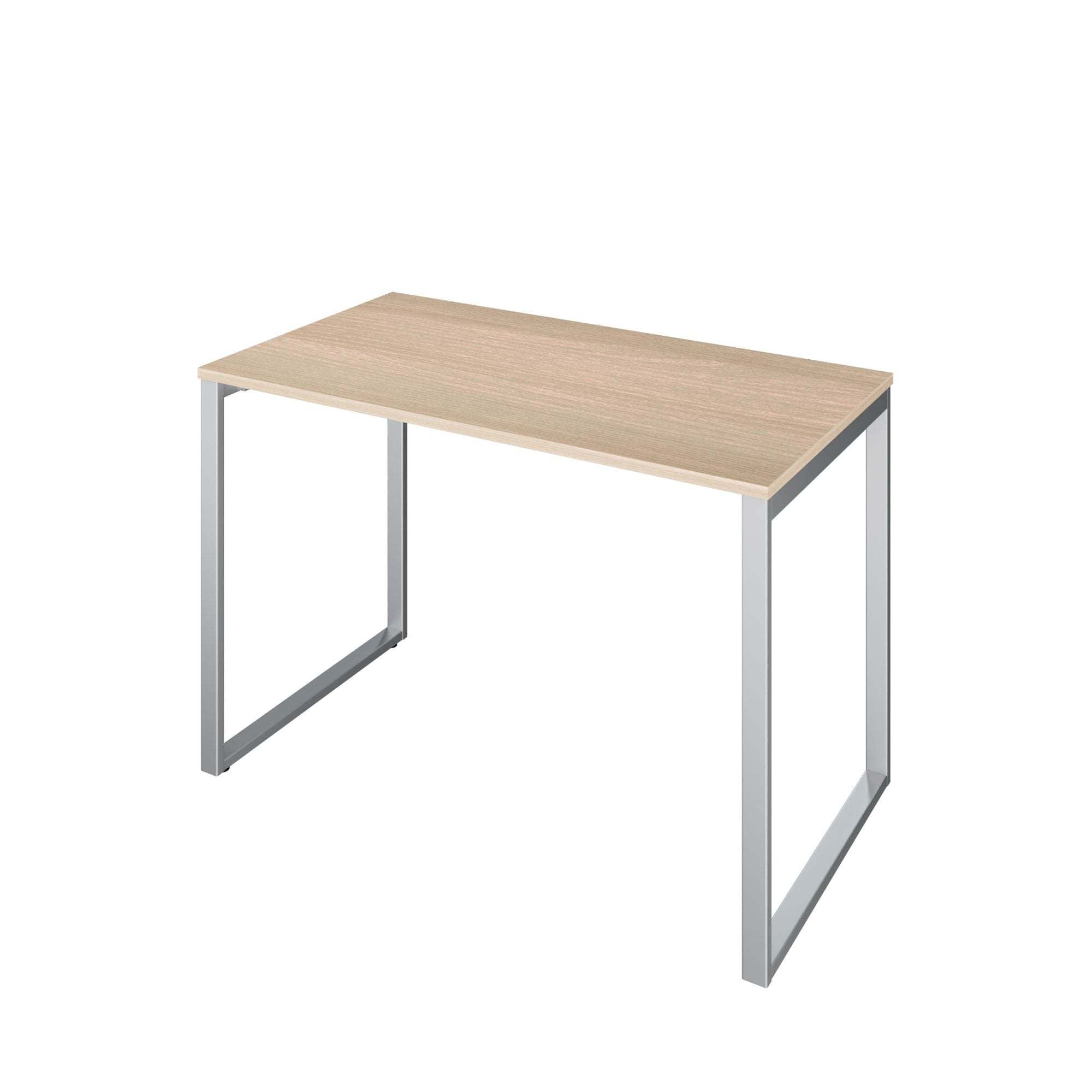 LEVI Fulda II computer desk 110x60x74 cm with white and choco cherry finish and metal legs