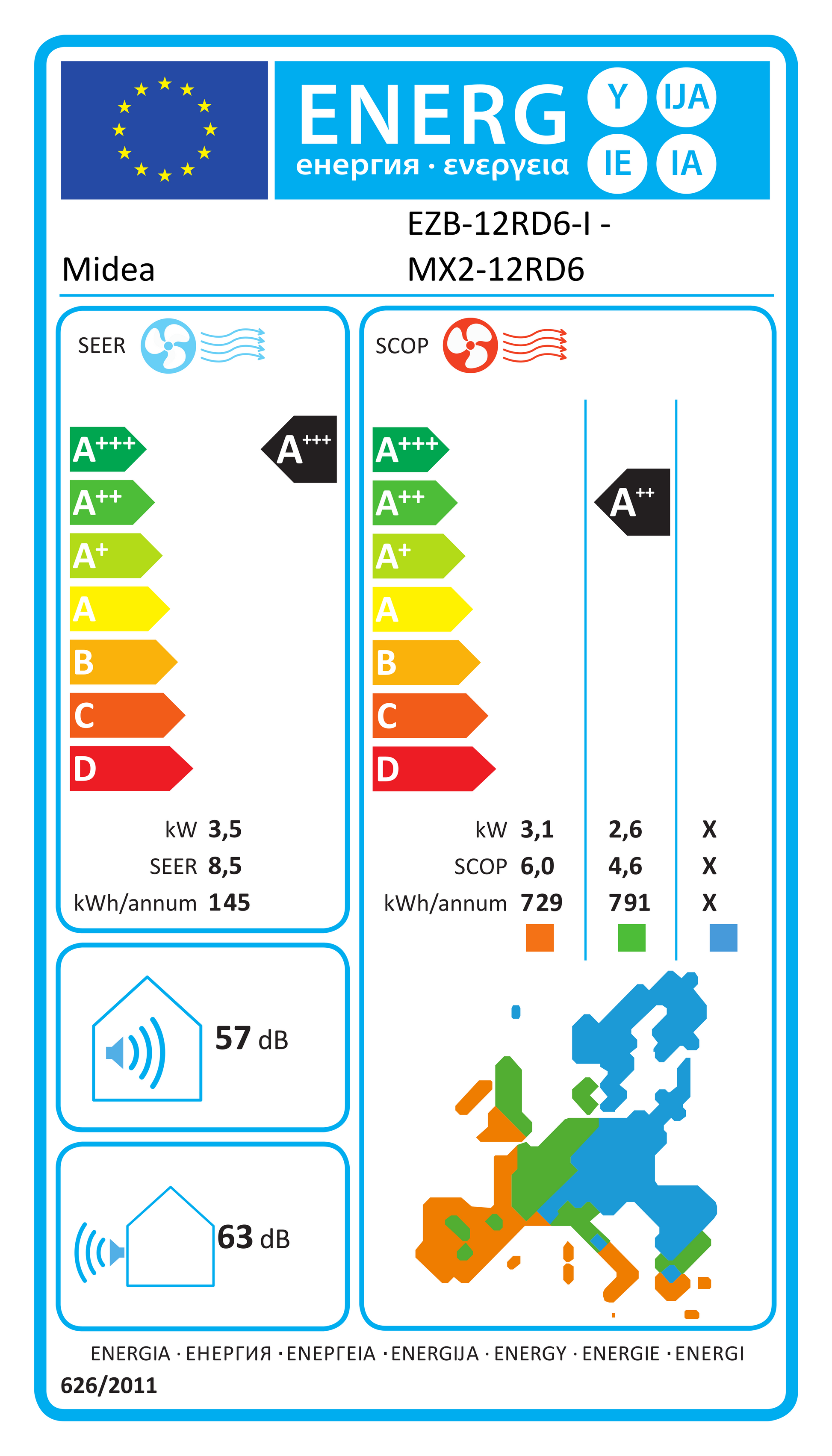 EU-Energielabel EZB-12RD6-I – EPREL 2608324 – A+++