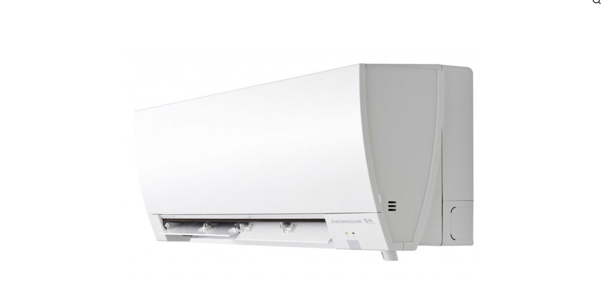 Mitsubishi Electric MSZ-FH35VE white hyper inverter wall-mounted indoor air conditioner unit with sleek design and adjustable vents.
