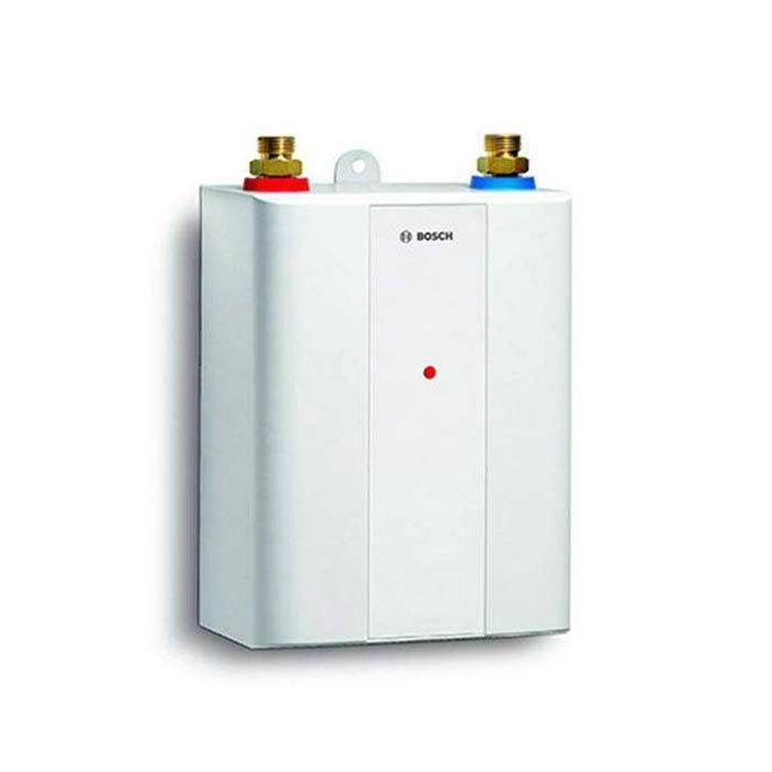 Compact Bosch Tronic 4000 ET electric instantaneous Warmwasserbereiter installed under sink