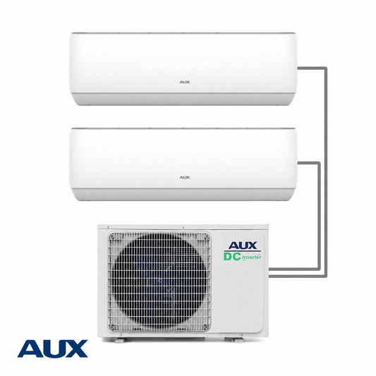 AUX Multi-Split SET 1x AM2-H18/4DR3C Outdoor + 2x AMWM-H09/4R3A Indoor (18000 BTU, 2 Rooms)