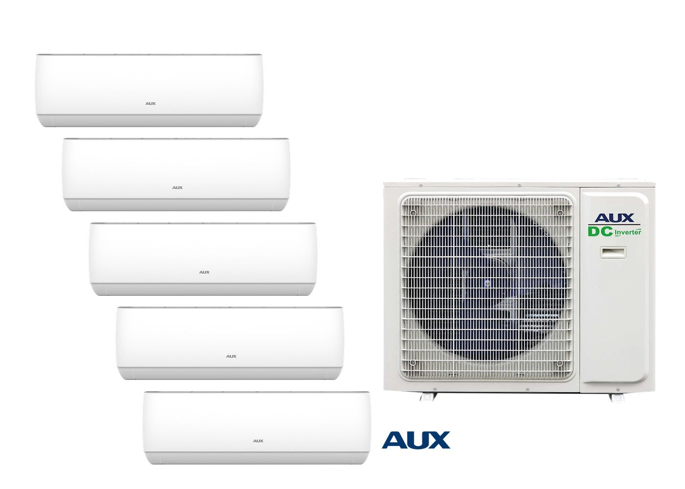 AUX Multi-Split Set 5x 9000 BTU – 5 indoor units + outdoor unit