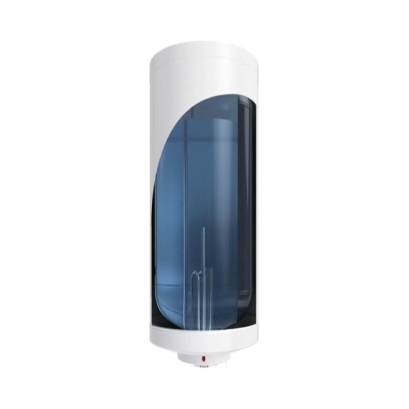 Bosch Tronic 1000T 80 SB vertical electric water heater, 80 liters capacity, white, compact slim design with polyurethane insulation and enamelled steel tank.