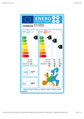 EU Energy Label HITACHI AirHome 600 RAK-VJ25 + RAC-VJ25PHAE Inverter Air Conditioner –