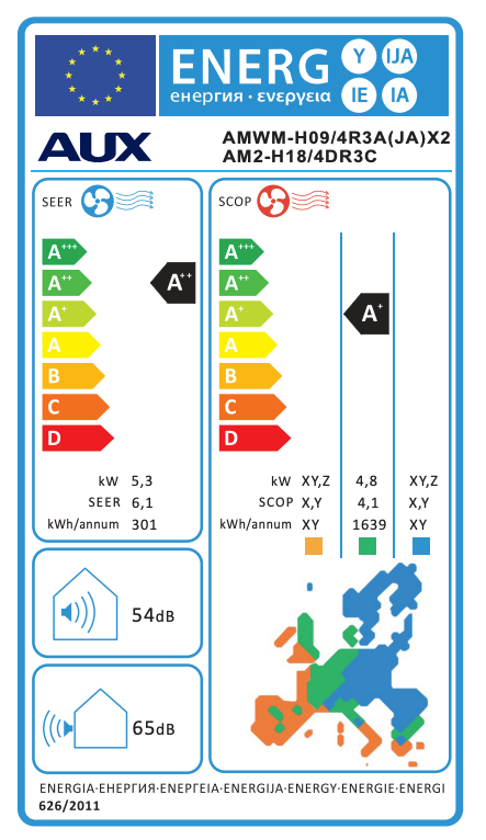 Multi-split system AUX AM2-H18+4DR3S - external unit