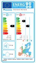 Daikin FTXC71E Inverter luftkonditionering – EU-energietikett