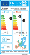 Mitsubishi Electric MSZ-HR50VF Klimaanlage – EU-Energielabel