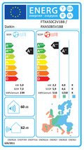 Daikin FTXA50BB inverter luftkonditionering – EU-energietikett