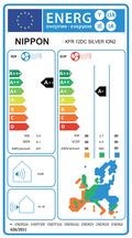 Nippon KFR-12DC inverterluftvärmepump – EU-energimärke