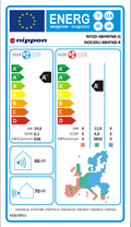 EU Energy Label Nippon NFGD-48HRFN8-Q + NOE30U-48HFN8-R Column Air Conditioner – 48 000 BTU