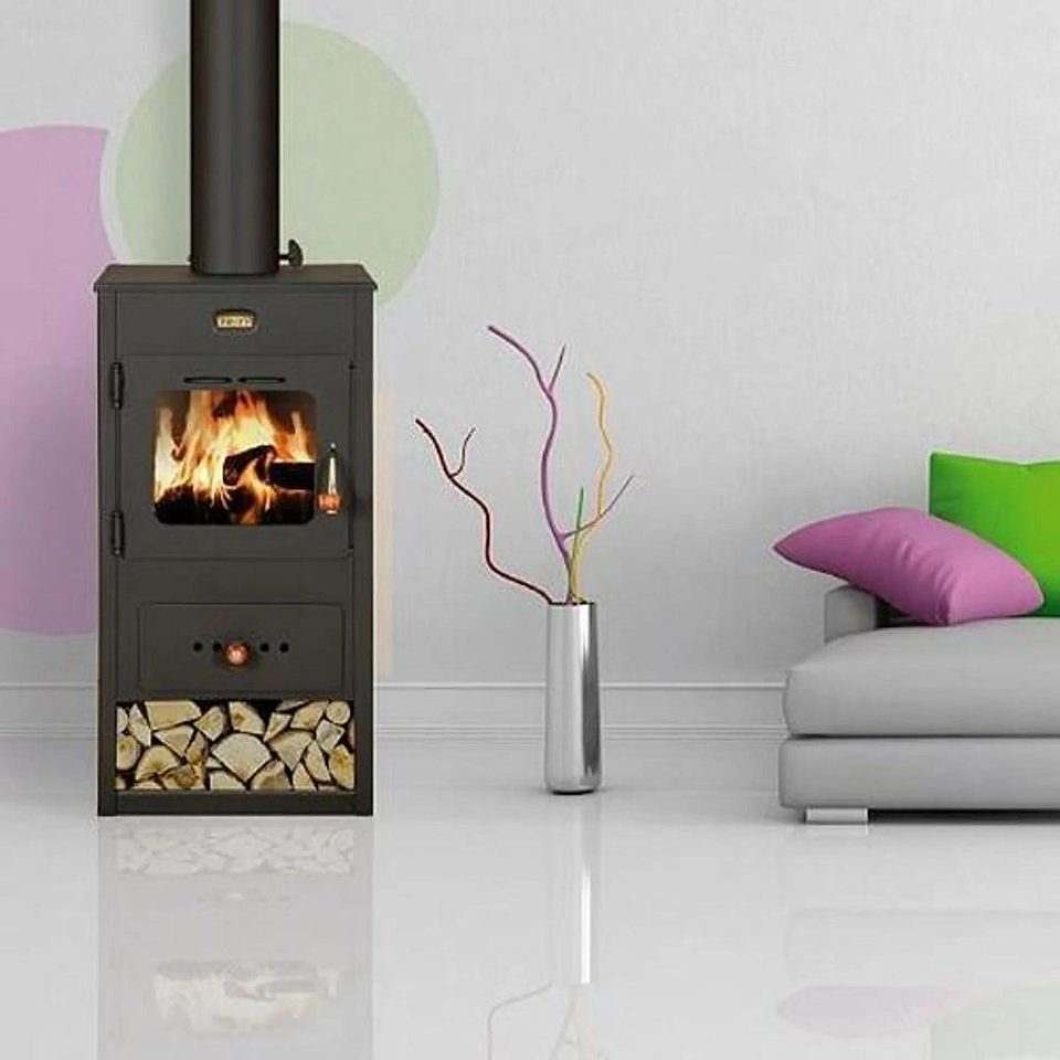 Kaminofen Prity K1 Optima 9 kW with feuerfeste Schamottesteine and Keramikglastür