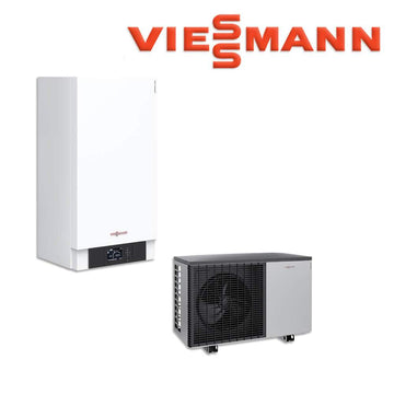 Viessmann VITOCAL 200-S 4kW heat pump with hydrobox for heating, cooling, and DHW, energy class A++, made in Germany.