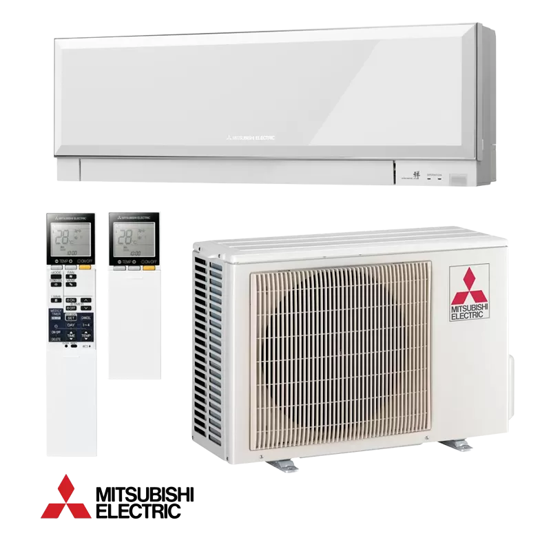 Mitsubishi Electric MSZ-EF25VGKW inverter air conditioner with smart features and energy-efficient technology
