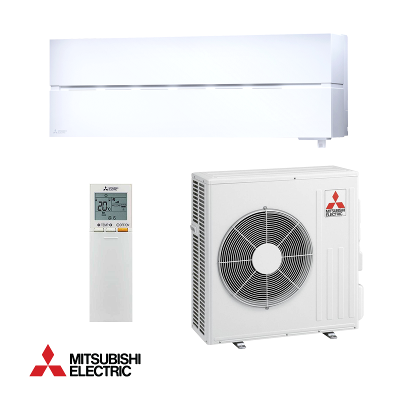 Mitsubishi Electric MSZ-LN60VG inverter air conditioner with advanced features and technical specifications table