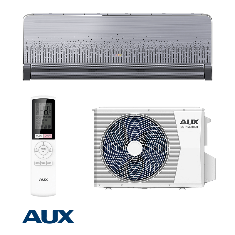 AUX C-PRO ASW-H09B6A4/FQA800R3DI-D0 – Inverter-Klimaanlage, Silber
