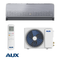AUX inverter air conditioner with remote control and outdoor unit, 9000 BTU energy-efficient cooling and heating system for small rooms.